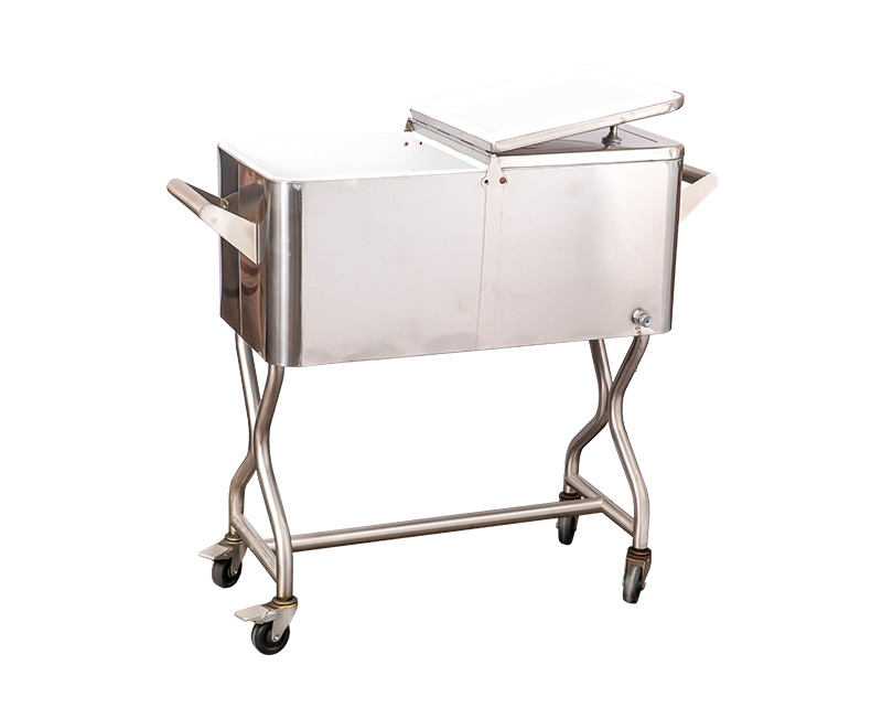 The Handle Stainless Steel Cooler Cart is Very Powerful