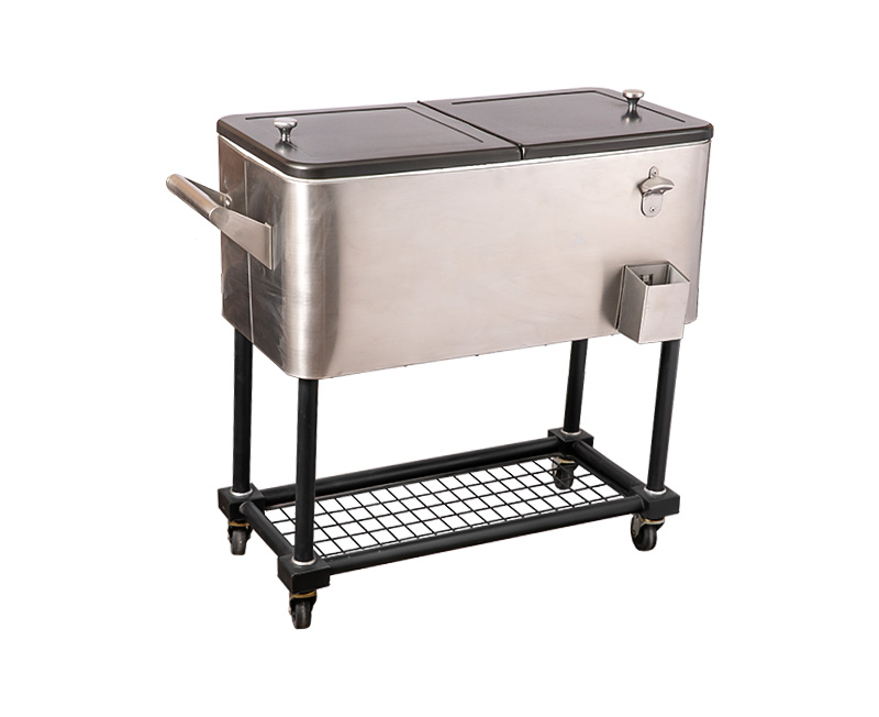 80QT Foosball Outdoor Cooler Cart With Wheels