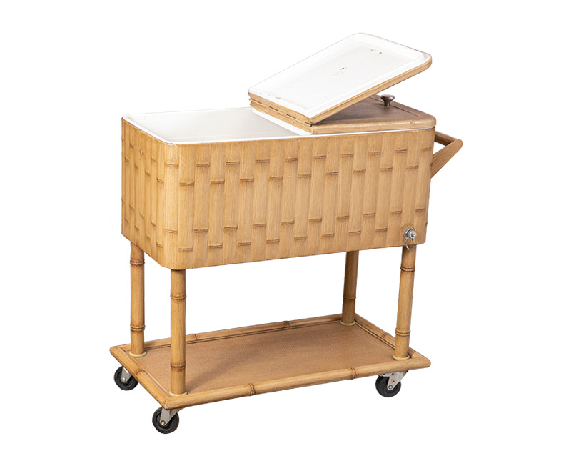 The Wicker Woven Cooler Cart is A New Fashion