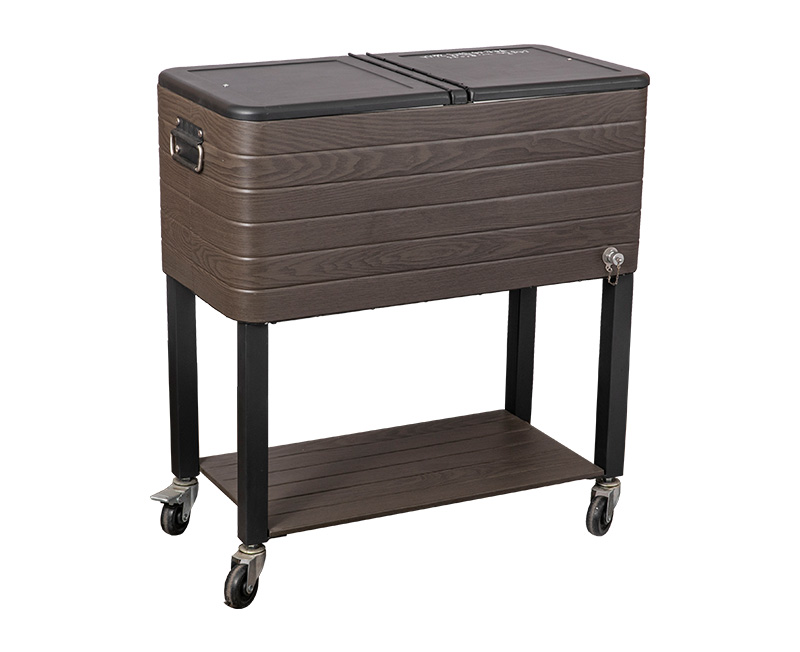 80QT Wood Grain Effect Cooler Cart - Cixi Xinshidai Electric Co., Ltd.