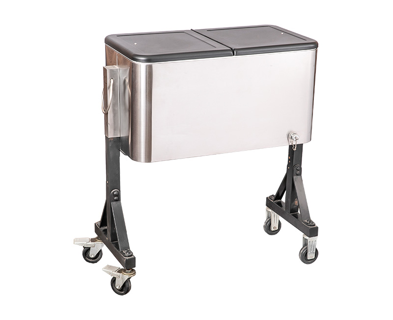 Special Hot Selling 60QT Party Metal Mobile Bar Cooler Cart