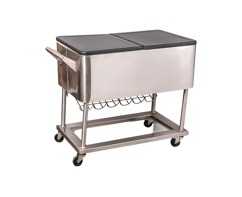 80QT Wholesale Support OEM Metal Party Cooler Cart