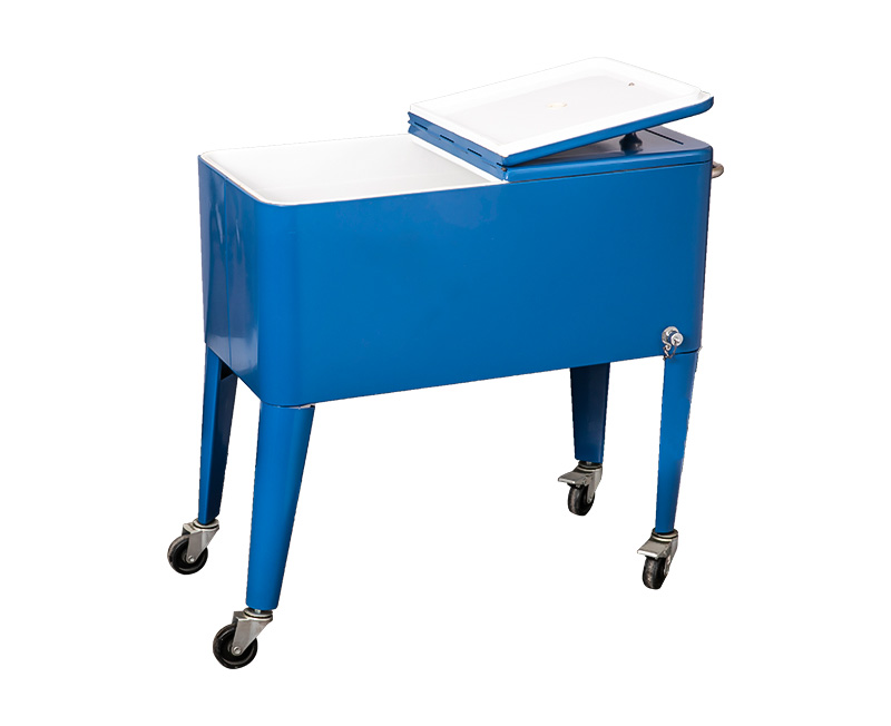 80QT Metal Outdoor Rolling Cooler Cart is Good