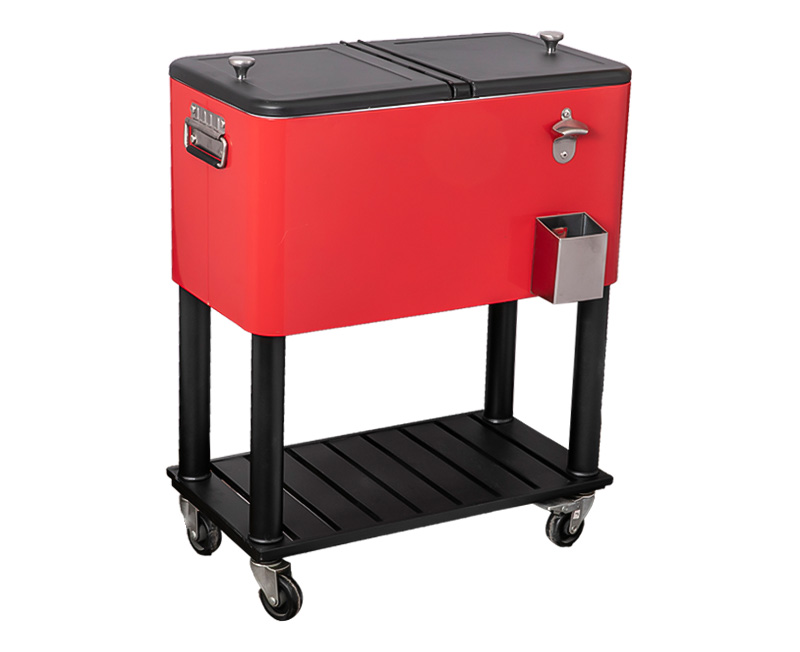 80QT Cooler Cart With Chassis