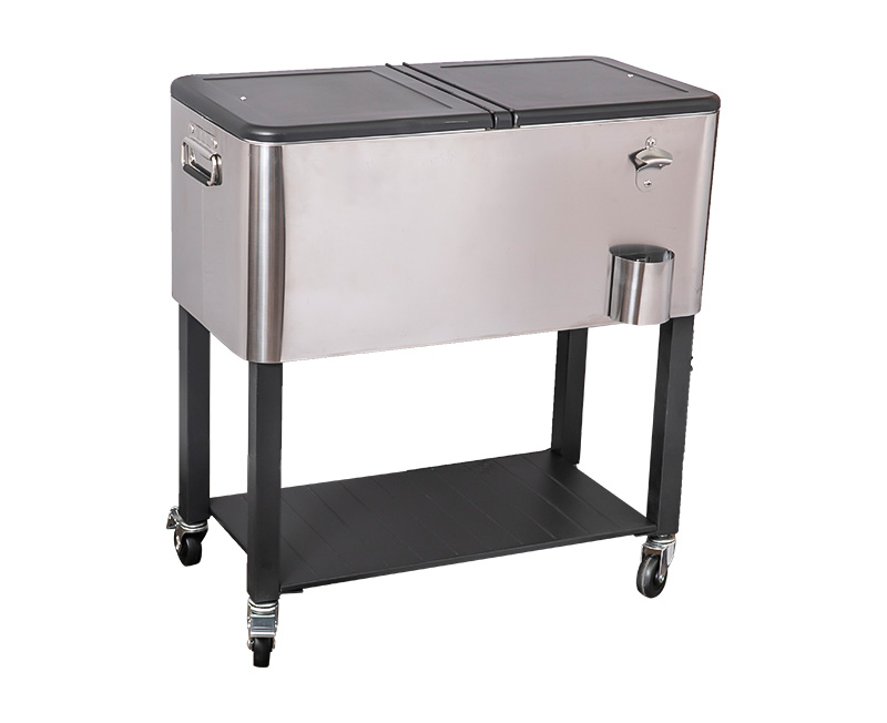 60QT Wholesale Customization Bar Metal Rolling Cooler Cart - Cixi ...