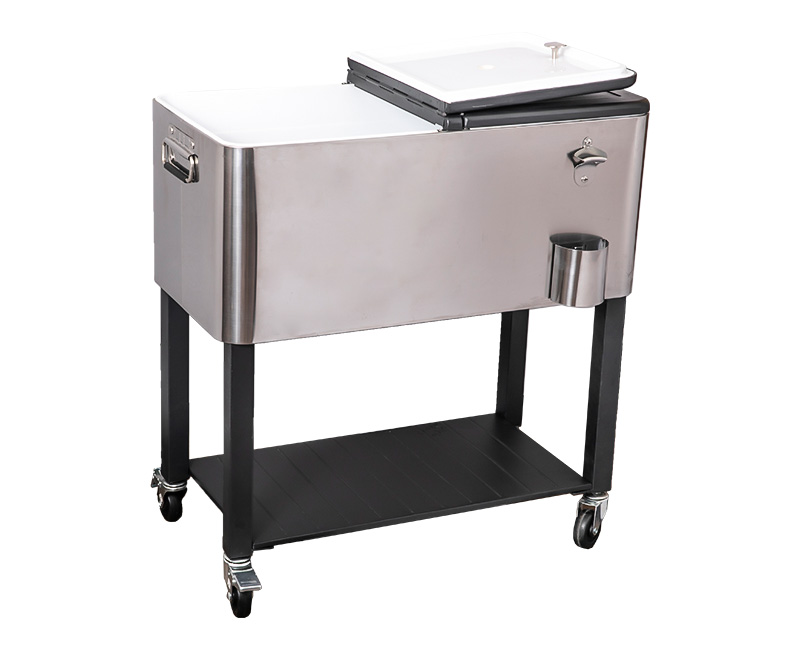 Description of Stainless Steel Rolling Cooler Cart
