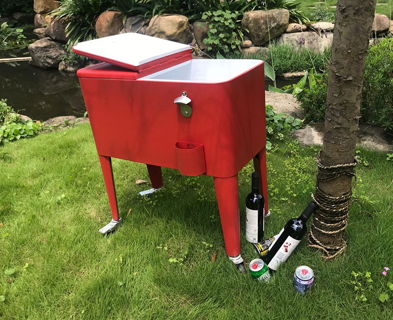 Outdoor Patio Rolling Cooler Cart is Really The Best Party