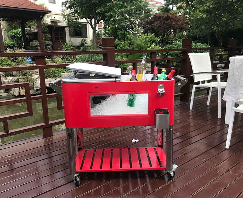 Cooler Cart with Wheels for Banquets and Parties